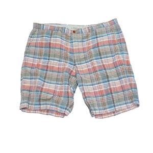 Tommy Bahama Plaid Linen Blend Shorts Men's Size 42